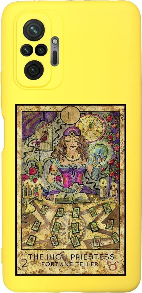 Xiaomi Redmi Note 10 Pro Max Uyumlu The High Priestess Desenli Premium Silikonlu Lansman Telefon Kıl