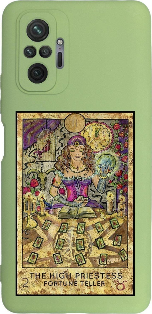 Xiaomi Redmi Note 10 Pro Max Uyumlu The High Priestess Desenli Premium Silikonlu Lansman Telefon Kıl