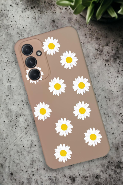 Samsung Galaxy A34 Uyumlu Bahar Papatyaları Desenli Premium Silikonlu Lansman Telefon Kılıfı