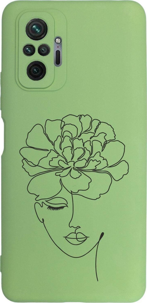 Xiaomi Redmi Note 10 Pro Max Uyumlu Flower Women Desenli Premium Silikonlu Lansman Telefon Kılıfı