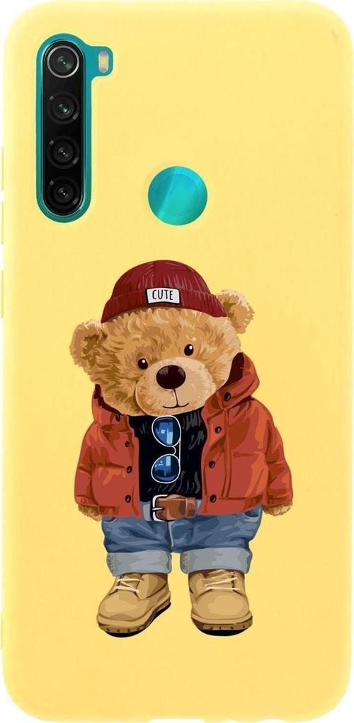 Xiaomi Redmi Note 8 Teddy Bear Premium Silikonlu Telefon Kılıfı
