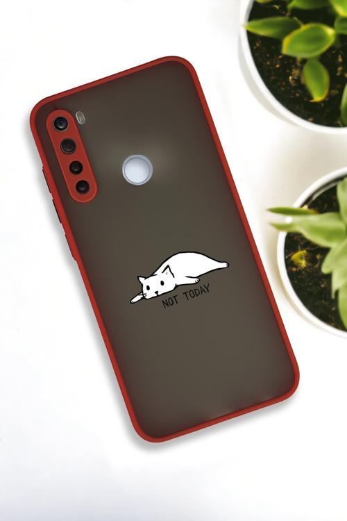 Xiaomi Redmi Note 8 Uyumlu Not Today Desenli Buzlu Şeffaf Lüx Telefon Kılıfı