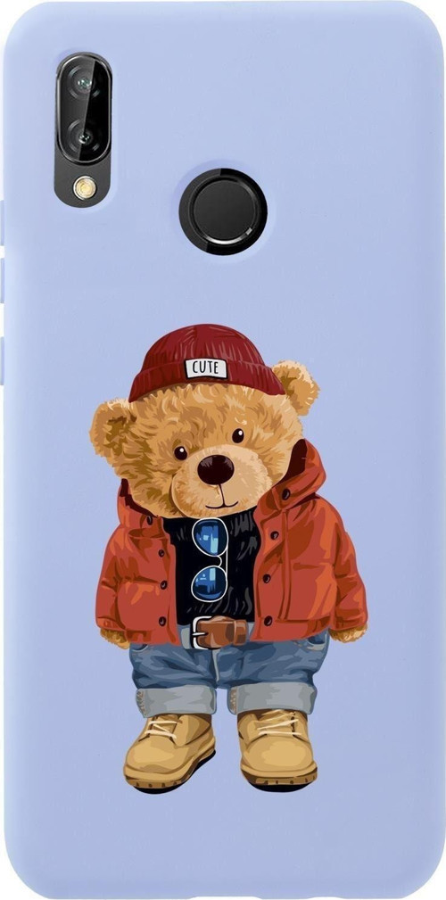Huawei P20 Lite Teddy Bear Premium Silikonlu Telefon Kılıfı
