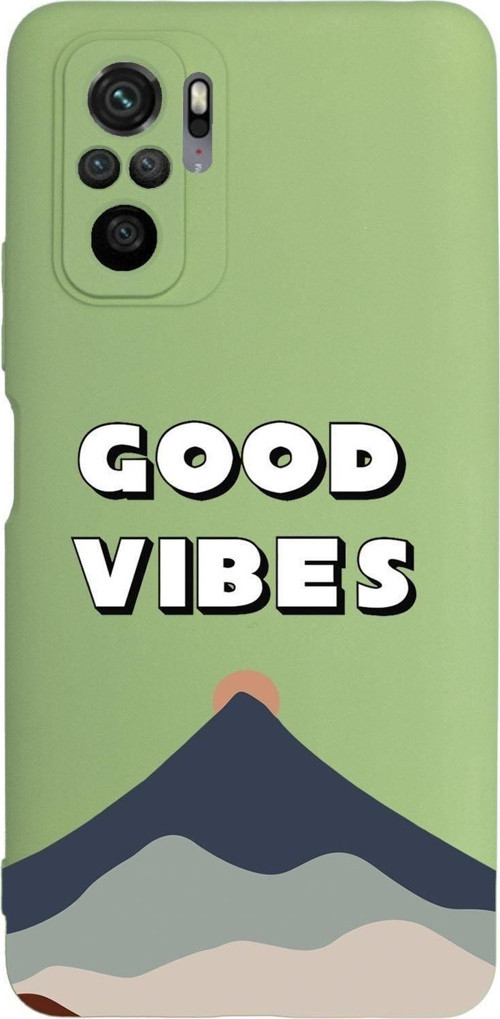 Xiaomi Redmi Note 10 Pro Max Uyumlu Good Vibes Desenli Premium Silikonlu Lansman Telefon Kılıfı