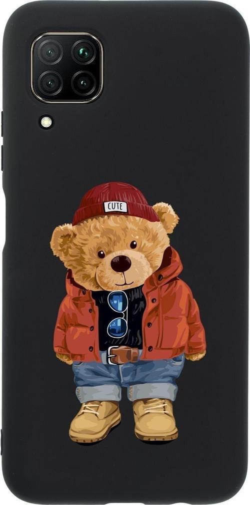 Huawei P40 Lite Teddy Bear Premium Silikonlu Telefon Kılıfı