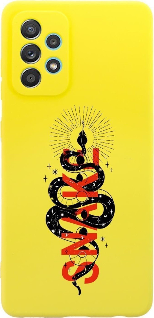 Samsung Galaxy A13 Uyumlu Snake Desenli Premium Silikonlu Lansman Telefon Kılıfı