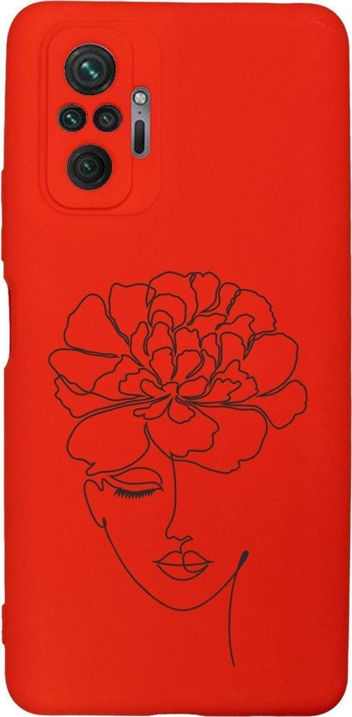 Xiaomi Redmi Note 10 Pro Max Uyumlu Flower Women Desenli Premium Silikonlu Lansman Telefon Kılıfı