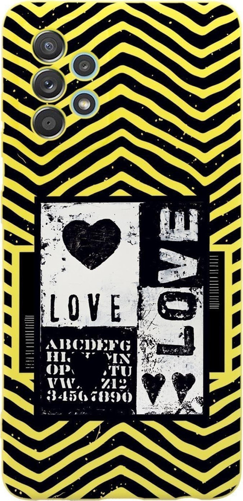 Samsung Galaxy A13 Uyumlu Black Love Desenli Premium Silikonlu Lansman Telefon Kılıfı