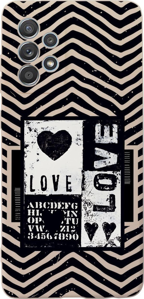 Samsung Galaxy A13 Uyumlu Black Love Desenli Premium Silikonlu Lansman Telefon Kılıfı