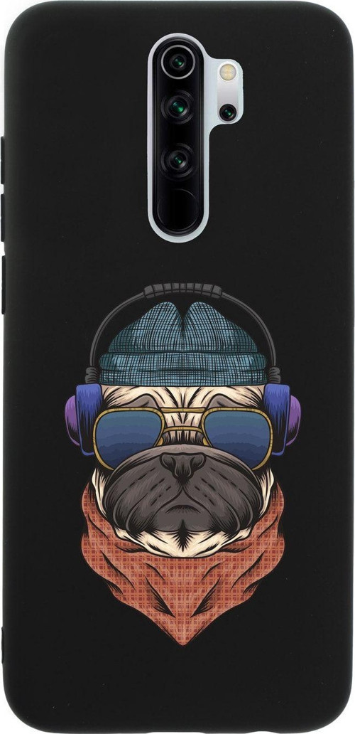 Xiaomi Redmi Note 8 Pro Pug Premium Silikonlu Siyah Telefon Kılıfı