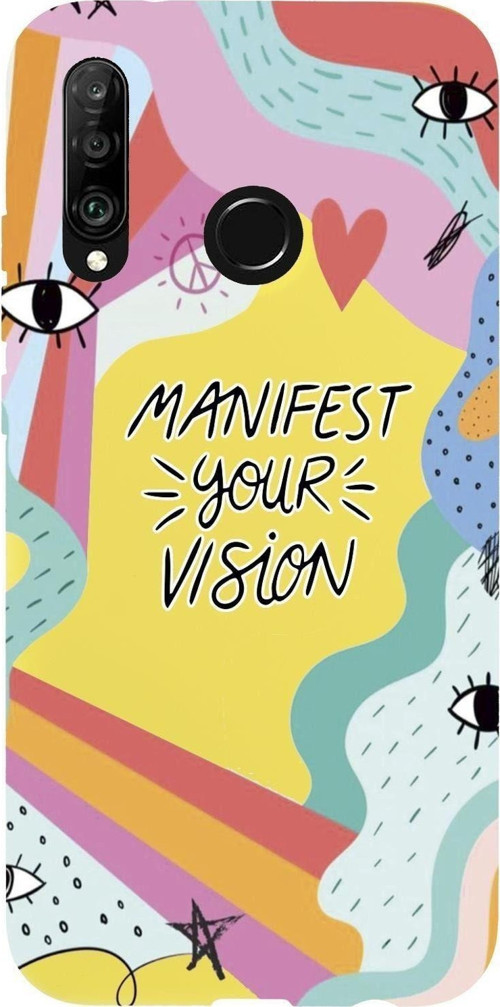 Huawei P30 Lite Manifest Your Vision Premium Silikonlu Telefon Kılıfı