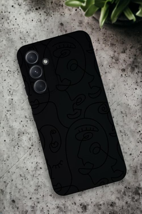 Samsung Galaxy A34 Uyumlu Face Art Desenli Premium Silikonlu Lansman Telefon Kılıfı