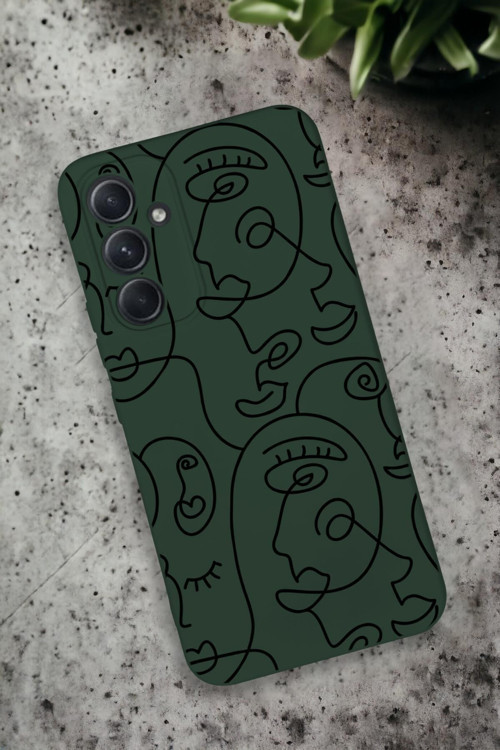 Samsung Galaxy A34 Uyumlu Face Art Desenli Premium Silikonlu Lansman Telefon Kılıfı