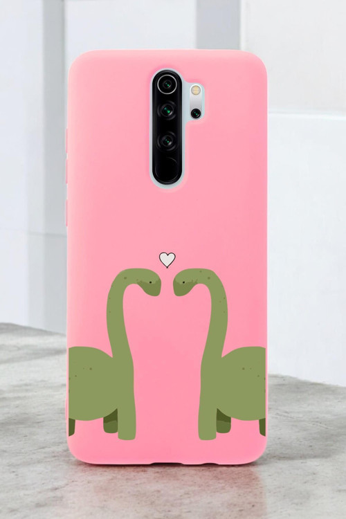 Xiaomi Redmi Note 8 Pro Uyumlu Dinazorlar Desenli Premium Silikonlu Lansman Telefon Kılıfı
