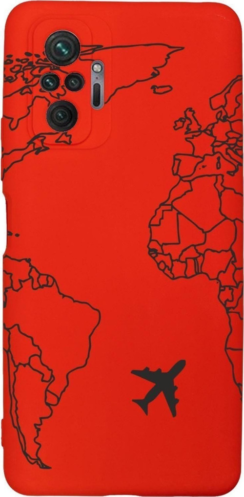 Xiaomi Redmi Note 10 Pro Max Uyumlu World Map Lines Desenli Premium Silikonlu Lansman Telefon Kılıfı