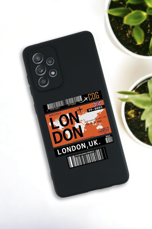 Samsung Galaxy A33 Uyumlu London Yaprak Desenli Premium Silikonlu Lansman Telefon Kılıfı