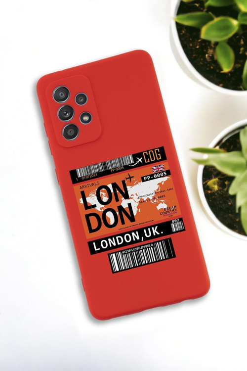 Samsung Galaxy A33 Uyumlu London Yaprak Desenli Premium Silikonlu Lansman Telefon Kılıfı