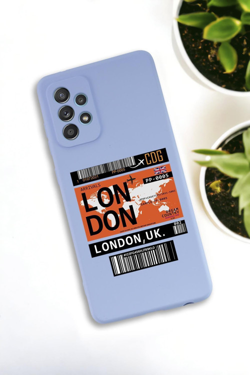 Samsung Galaxy A33 Uyumlu London Yaprak Desenli Premium Silikonlu Lansman Telefon Kılıfı