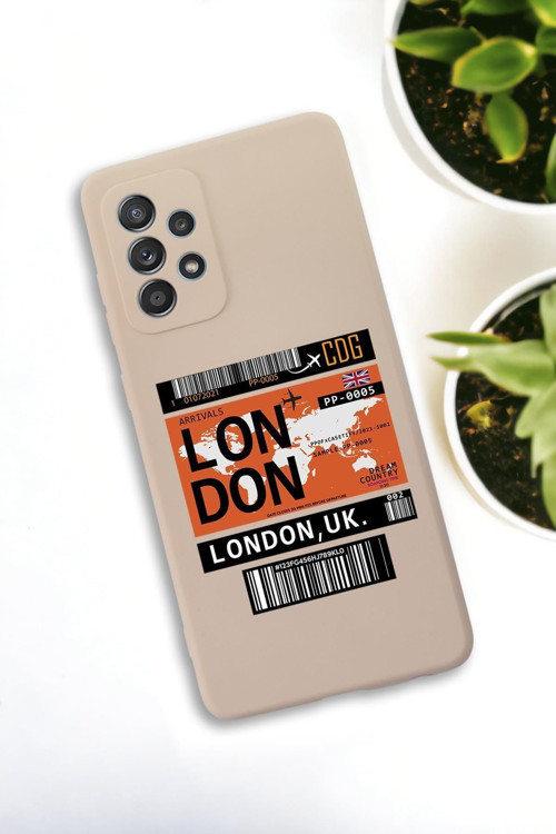 Samsung Galaxy A33 Uyumlu London Yaprak Desenli Premium Silikonlu Lansman Telefon Kılıfı