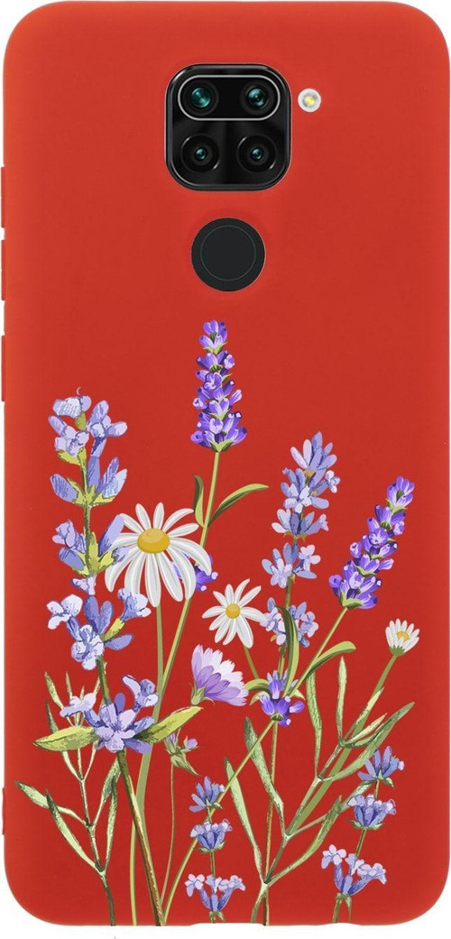 Xiaomi Redmi Note 9 Lavender Premium Silikonlu Kırmızı Telefon Kılıfı