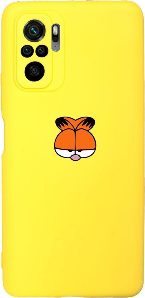 Xiaomi Redmi Note 10 Pro Max Uyumlu Garfield Desenli Premium Silikonlu Lansman Telefon Kılıfı