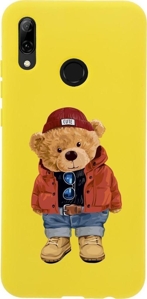 Huawei Psmart 2019 Teddy Bear Premium Silikonlu Telefon Kılıfı