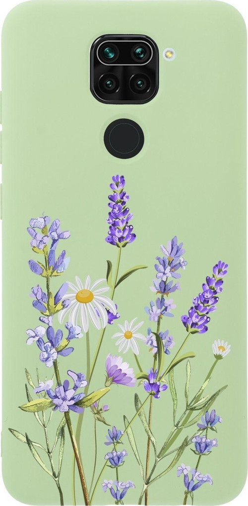 Xiaomi Redmi Note 9 Lavender Premium Silikonlu Yeşil Telefon Kılıfı