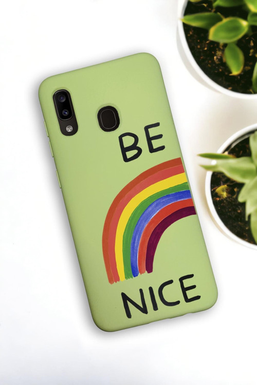 Samsung Galaxy A30 Uyumlu Be Nice Desenli Premium Silikonlu Lansman Telefon Kılıfı