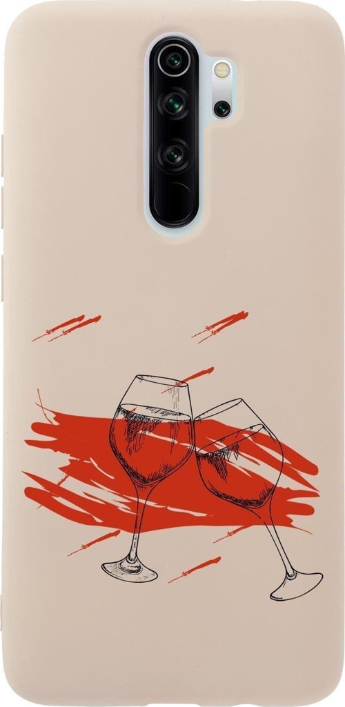 Xiaomi Redmi Note 8 Pro Spilled Wine Premium Silikonlu Telefon Kılıfı
