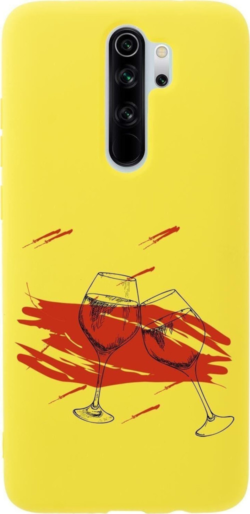 Xiaomi Redmi Note 8 Pro Spilled Wine Premium Silikonlu Telefon Kılıfı