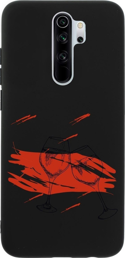 Xiaomi Redmi Note 8 Pro Spilled Wine Premium Silikonlu Telefon Kılıfı