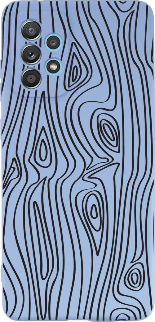 Samsung Galaxy A13 Uyumlu Wooden Desenli Premium Silikonlu Lansman Telefon Kılıfı