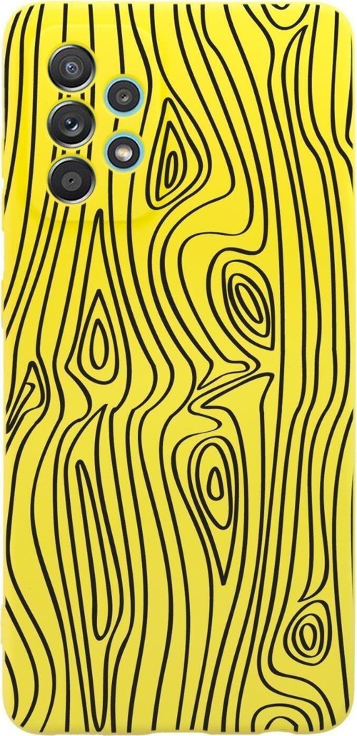 Samsung Galaxy A13 Uyumlu Wooden Desenli Premium Silikonlu Lansman Telefon Kılıfı