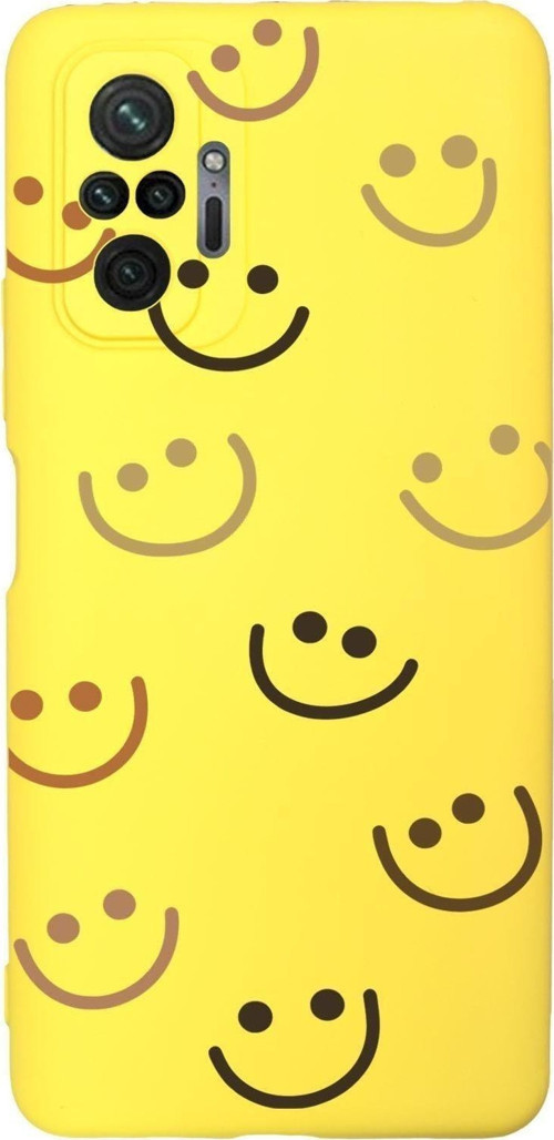 Xiaomi Redmi Note 10 Pro Max Uyumlu Smile Desenli Premium Silikonlu Lansman Telefon Kılıfı