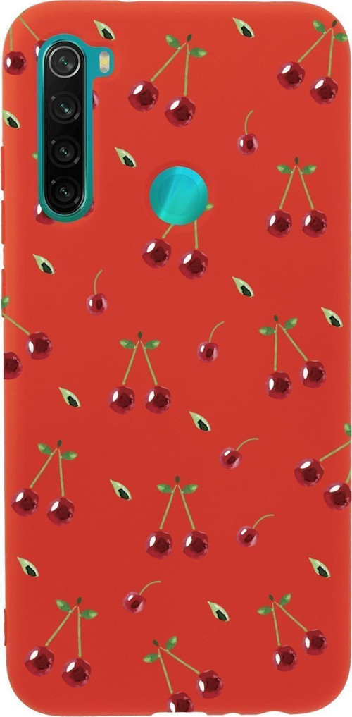 Xiaomi Redmi Note 8 Uyumlu Kiraz Desenli Premium Silikonlu Telefon Kılıfı