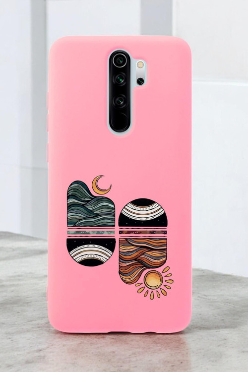 Xiaomi Redmi Note 8 Pro Uyumlu Sunset Wave Desenli Premium Silikonlu Lansman Telefon Kılıfı