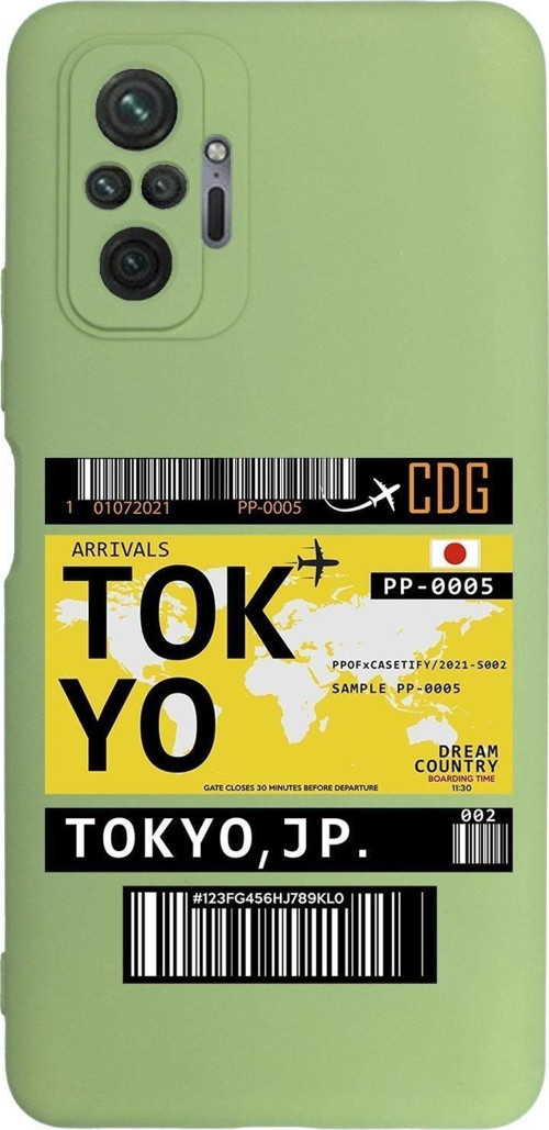 Xiaomi Redmi Note 10 Pro Max Uyumlu Tokyo Ticket Desenli Premium Silikonlu Lansman Telefon Kılıfı