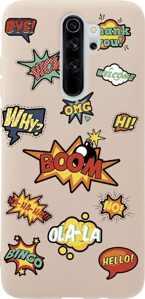 Xiaomi Redmi Note 8 Pro Stickers Desenli Premium Silikonlu Telefon Kılıfı