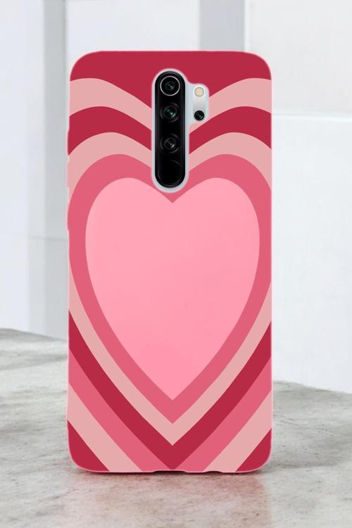 Xiaomi Redmi Note 8 Pro Uyumlu Kalp Desenli Premium Silikonlu Lansman Telefon Kılıfı