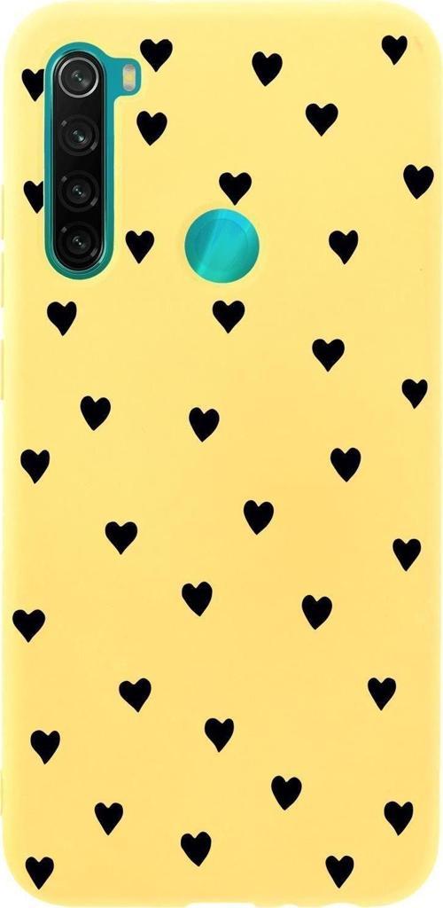 Xiaomi Redmi Note 8 Uyumlu Siyah Kalpler Desenli Premium Silikonlu Telefon Kılıfı