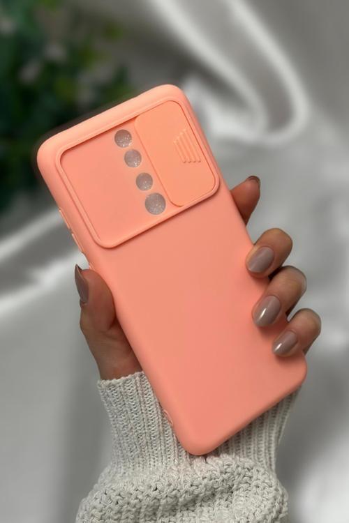 Xiaomi Redmi Note 8 Pro Uyumlu Kamera Koruma Slider Kapaklı Silikonlu Telefon Kılıfı