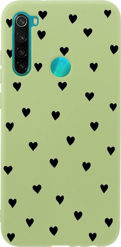 Xiaomi Redmi Note 8 Uyumlu Siyah Kalpler Desenli Premium Silikonlu Telefon Kılıfı