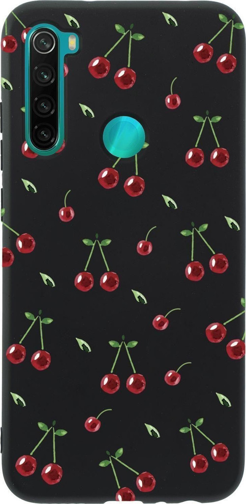 Xiaomi Redmi Note 8 Uyumlu Kiraz Desenli Premium Silikonlu Telefon Kılıfı