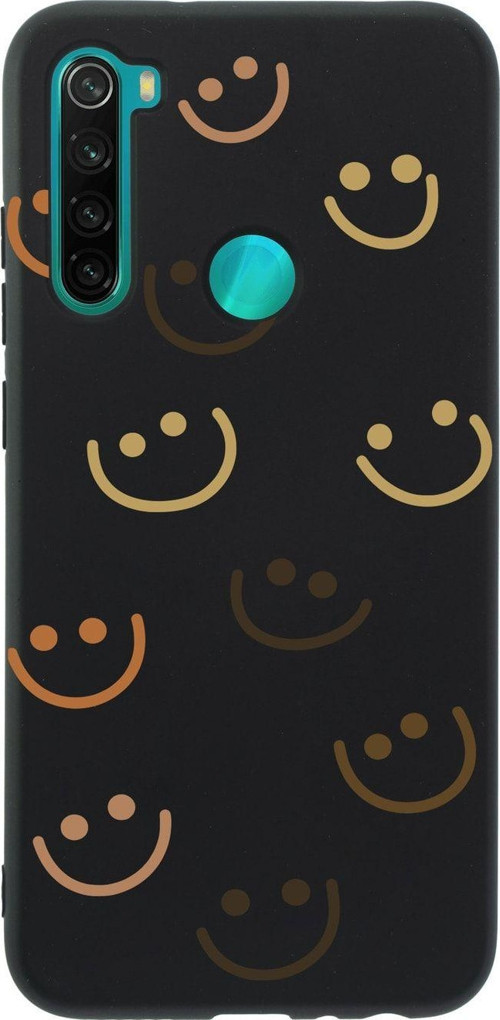 Xiaomi Redmi Note 8 Smile Premium Silikonlu Siyah Telefon Kılıfı