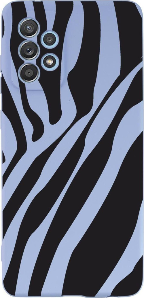 Samsung Galaxy A13 Uyumlu Zebra Desenli Premium Silikonlu Lansman Telefon Kılıfı