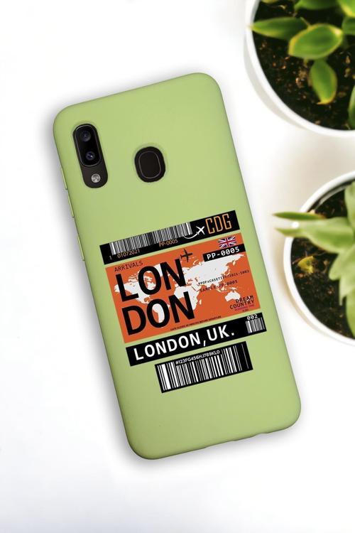Samsung Galaxy A30 Uyumlu London Yaprak Desenli Premium Silikonlu Lansman Telefon Kılıfı