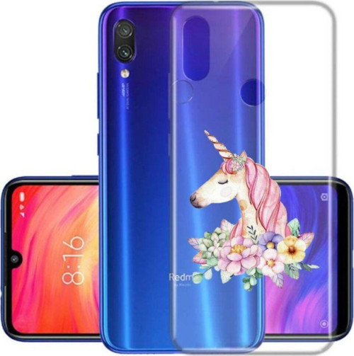 Xiaomi Redmi Note 7 Unicorn Şeffaf Telefon Kılıfı