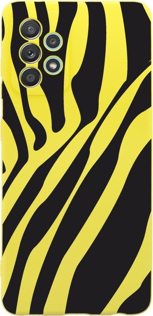 Samsung Galaxy A13 Uyumlu Zebra Desenli Premium Silikonlu Lansman Telefon Kılıfı