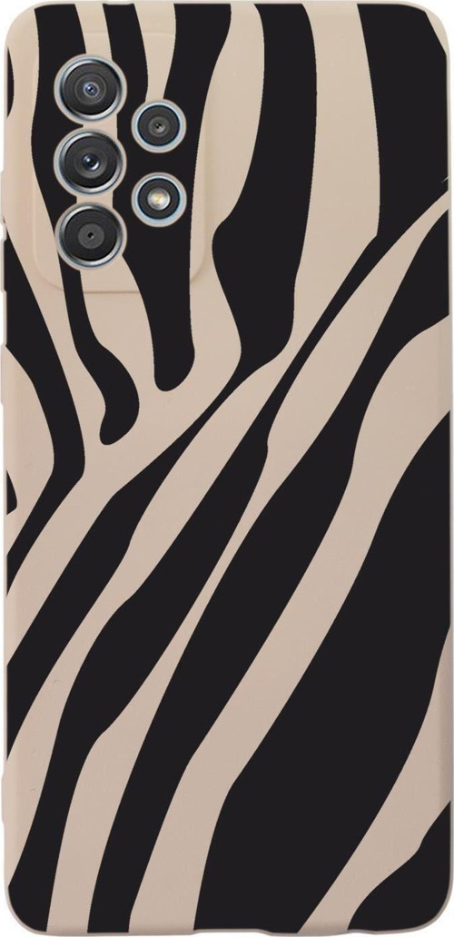 Samsung Galaxy A13 Uyumlu Zebra Desenli Premium Silikonlu Lansman Telefon Kılıfı
