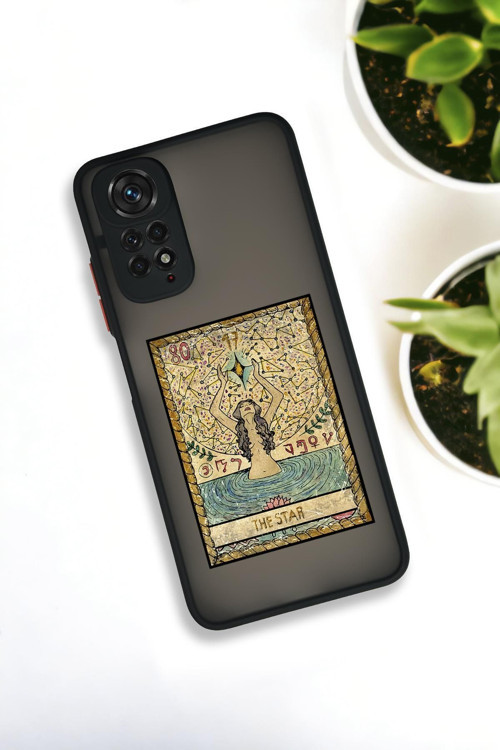 Xiaomi Redmi Note 11 Uyumlu The Star Desenli Buzlu Şeffaf Lüx Telefon Kılıfı